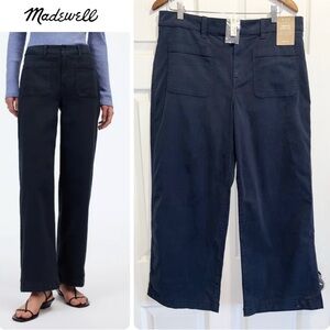 NWT Everlane The Emmett Wide-Leg Pant Patch Pocket Edition Navy Blue 31 31P NEW